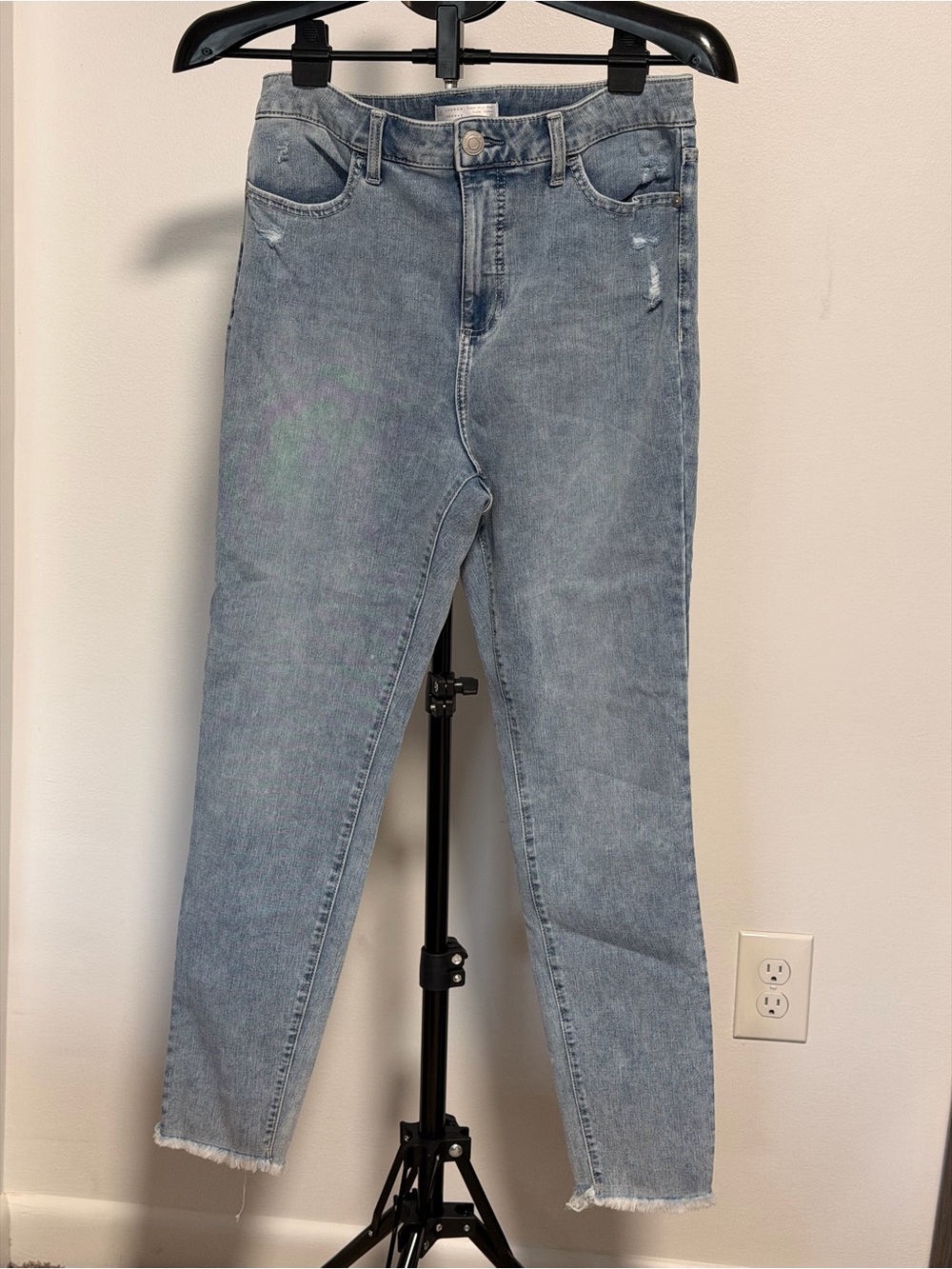 LC Lauren Conrad Light Blue Super High-Rise Skinny Jeans